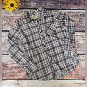 BLUE MOUNTAIN PLAID SHIRT SIZE MEDIUM